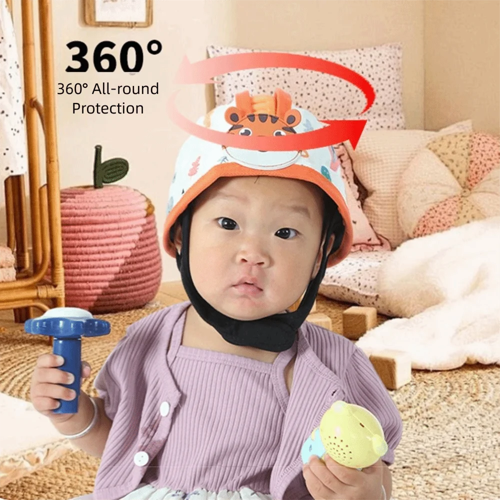 

Breathable Baby Safety Hat Lightweight Adjustable Toddler Safety Helmet Anti-Fall 360-Degree Protection Head Protective Cap