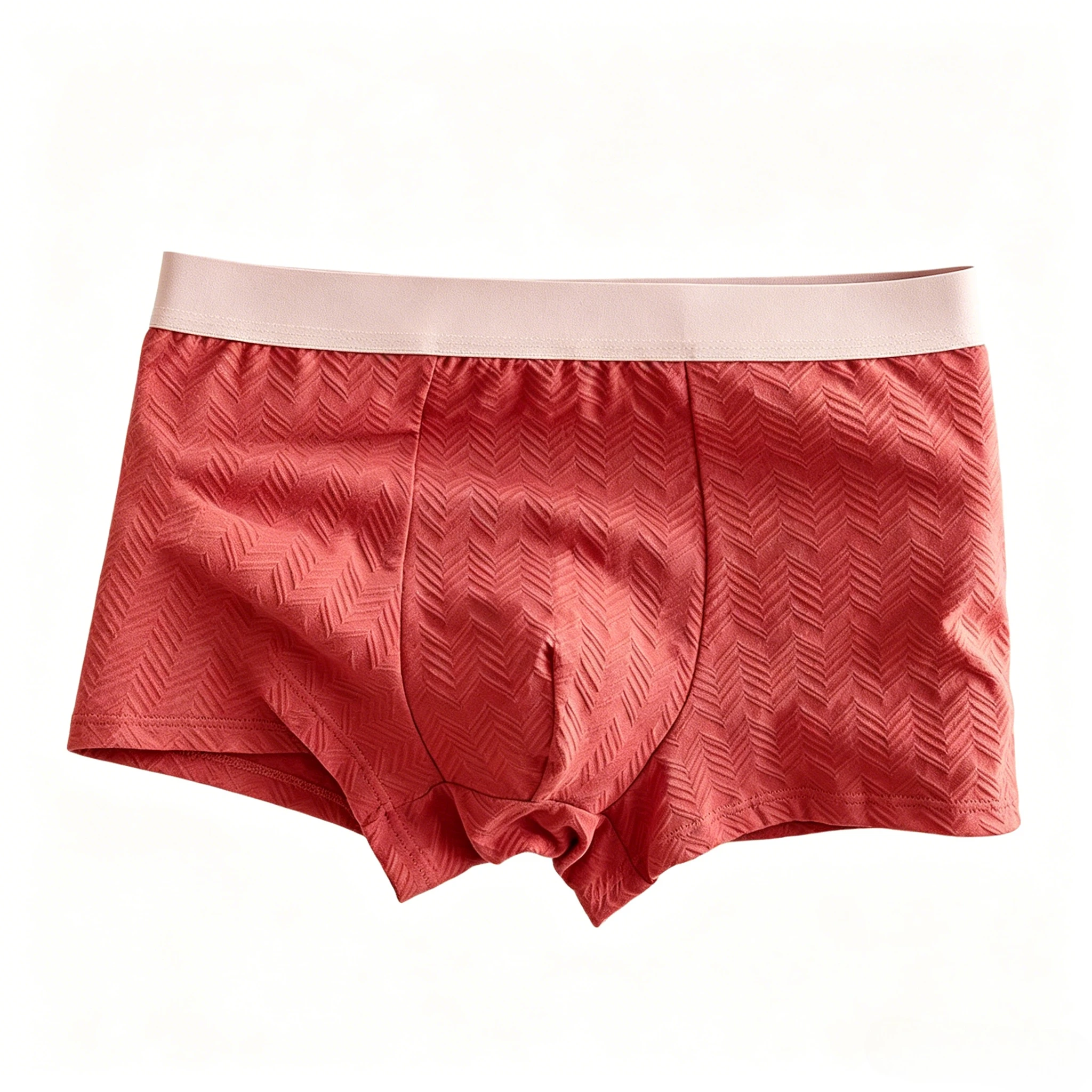 

Combed Cotton Boxer Briefs for Men Jacquard Pattern Breathable Antibacterial Underwear with Elastic Waistband
