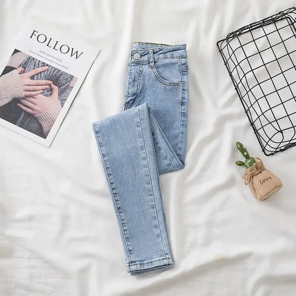 2025年 ハイウエストジーンズ レディース 春秋新作 タイトフィット 伸縮性抜群 オールマッチ デニムペンシルパンツ y2k ストリートウェア トラウザーズ ジーンズ
