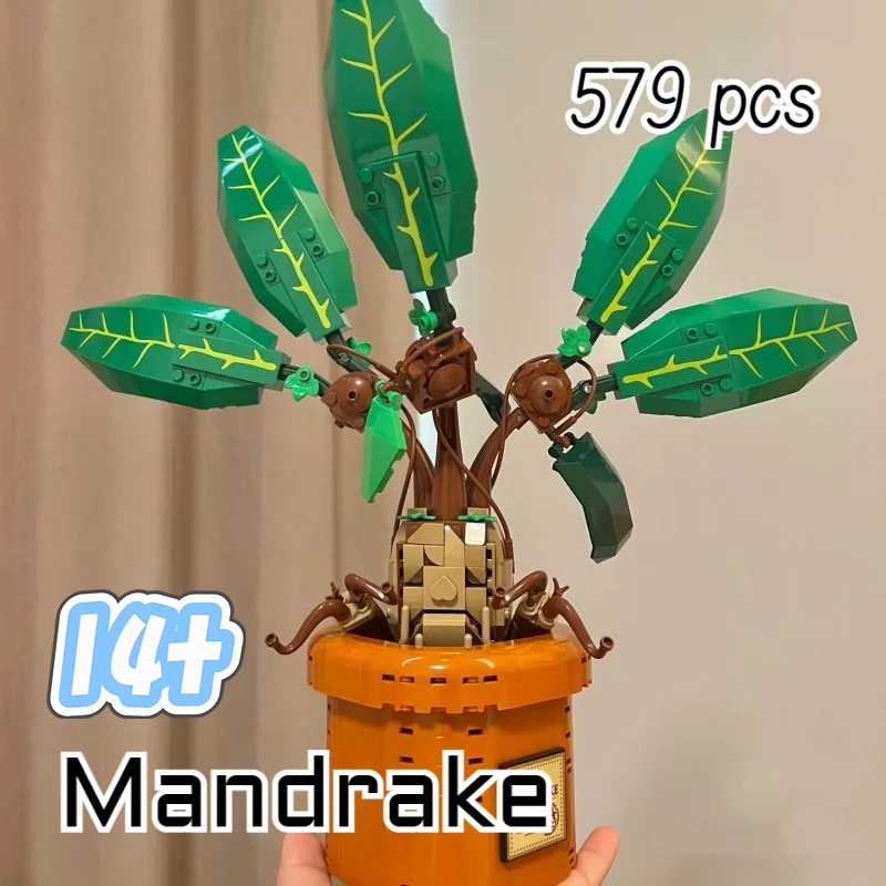 579pcs New Arrival 76433 Harry Magical Series Mandella Grass Plant Model  Building Blocks Puzzle Toys Home Decor Christmas Gifts