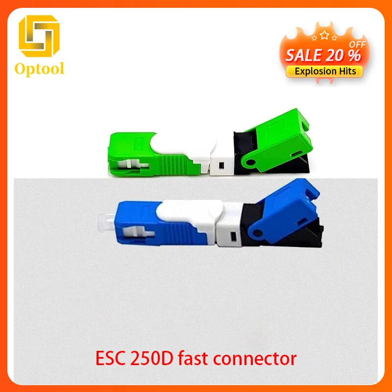 50/100/200pcs FTTH UPC/APC Connector Fiber Optic Connector SC Fast Connector FTTH Tool Cold Connection Connector Optical Adapter