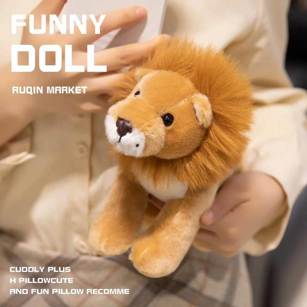 20 ซม.ป่ายืนสัตว์ของเล่นตุ๊กตาน่ารักยีราฟ/สิงโต/ฟ็อกซ์/Tiger ของขวัญวันเกิดเด็กทารกมาพร้อมกับ Appease ตุ๊กตาตกแต่งบ้าน