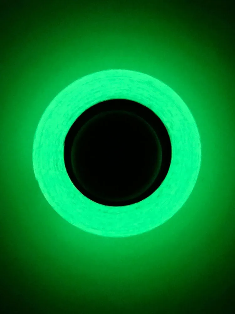 Removable Glow in The Dark Tape Fluorescent Tape 1cmx300cm Neon Tape Waterproof High Visibility for Theatres Staged & Dark Areas