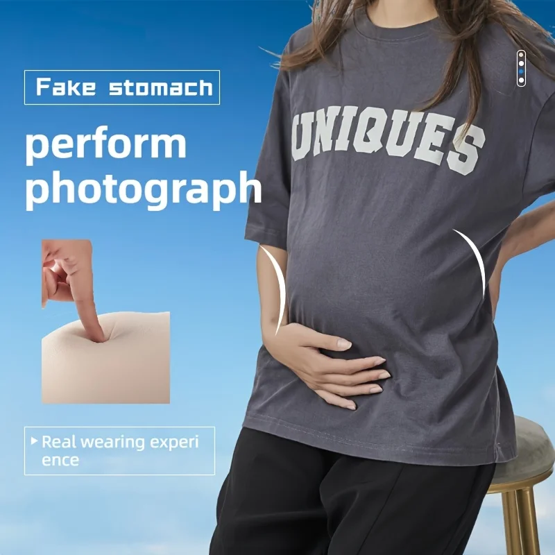 Fake Pregnancy Belly Soft False Pregnant Tummy Pregnant Woman Belly Sponge Props Costume Christmas Halloween Role-Playing