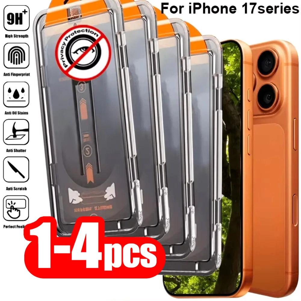 1-4 Stück Sichtschutz-Displayschutzfolien für iPhone 17 18 15 16 11 12 13 14 Pro Max Air 16e 15 7 8 6 6s Plus Mini SE 20 XS XR Glasfolie