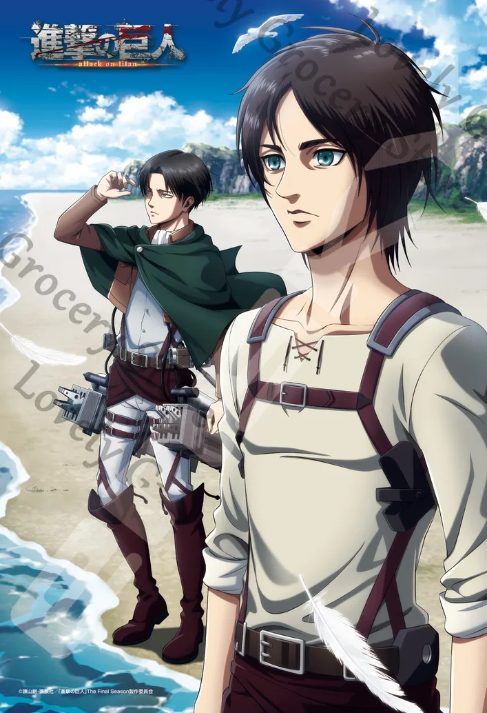

Подлинное аниме Леви Акерман Shingeki No Kyojin Эрен Йегер Атака Титанов Косплей Мультфильм Пазл Аксессуар Головоломка Талисман Подарок