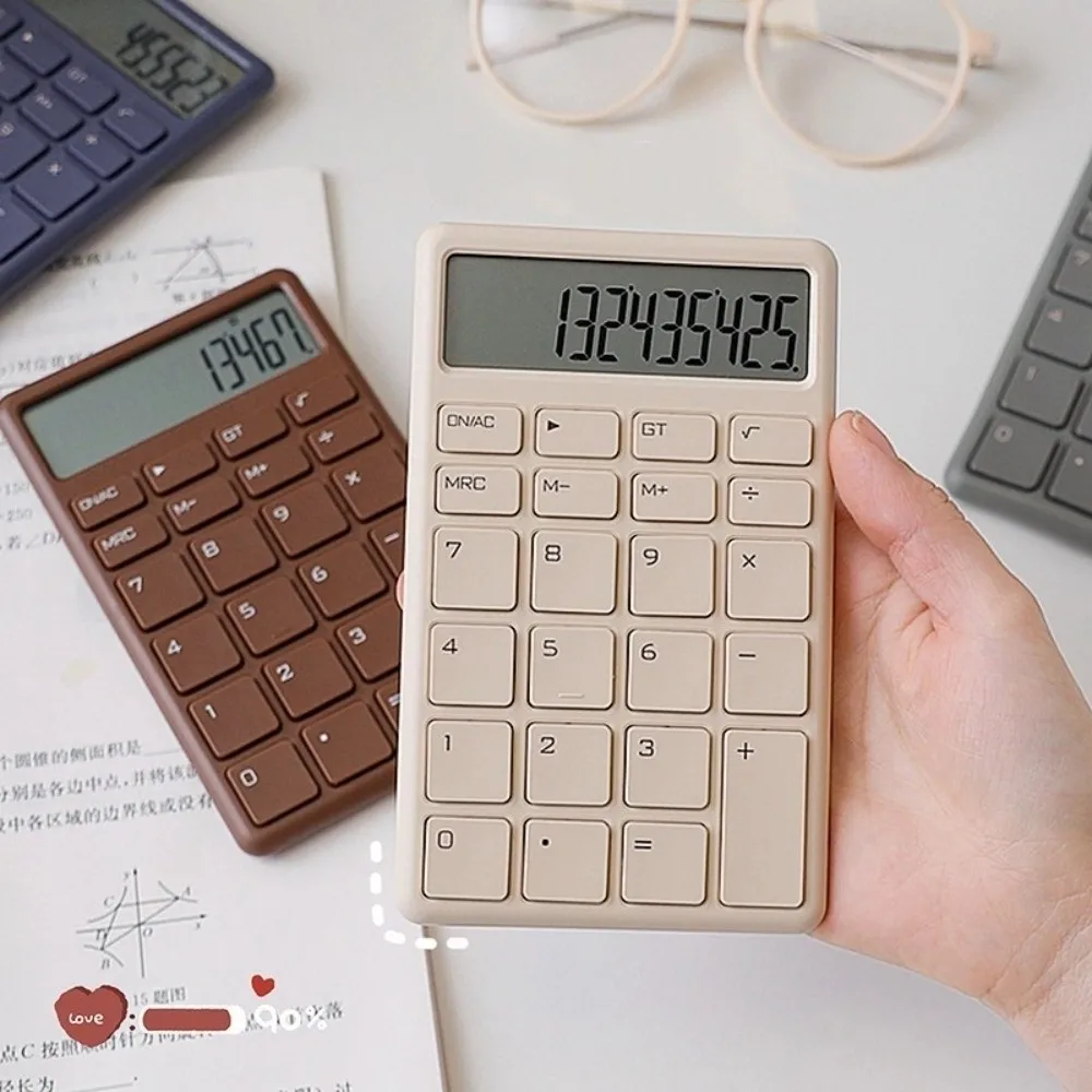 Digital Display Mini Calculator Accounting Tools Battery-powered Student Calculator Lightweight Portable 12-digit Calculator