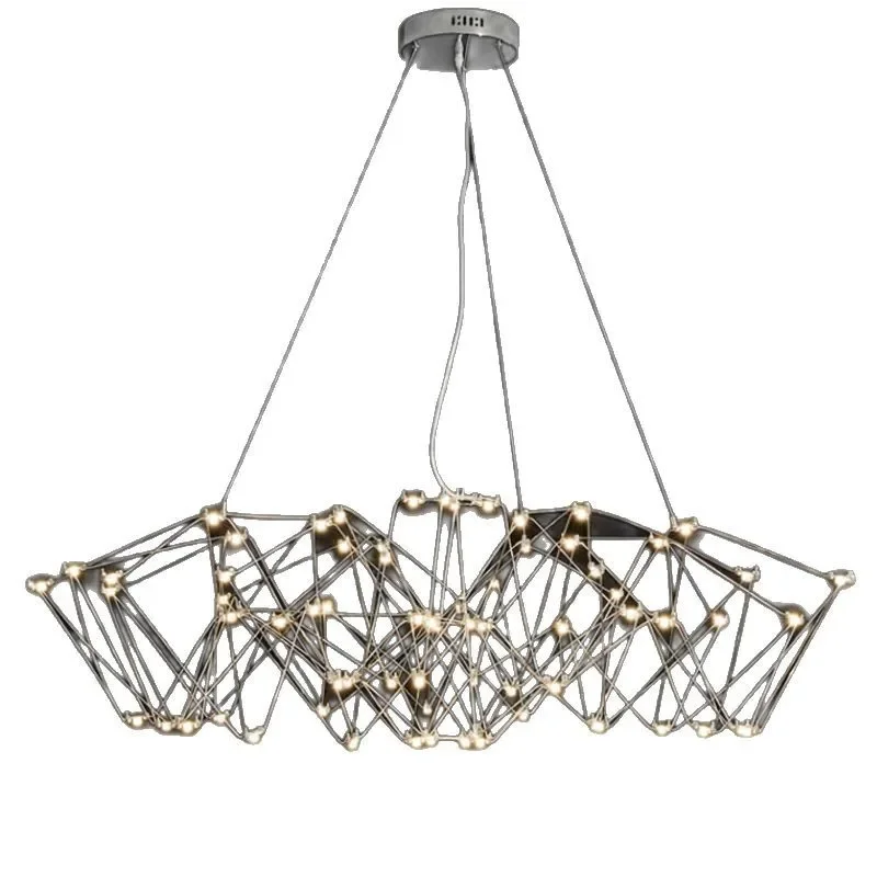 

Gypsy star living room light modern simple villa dining room light cube chandelier creative personality