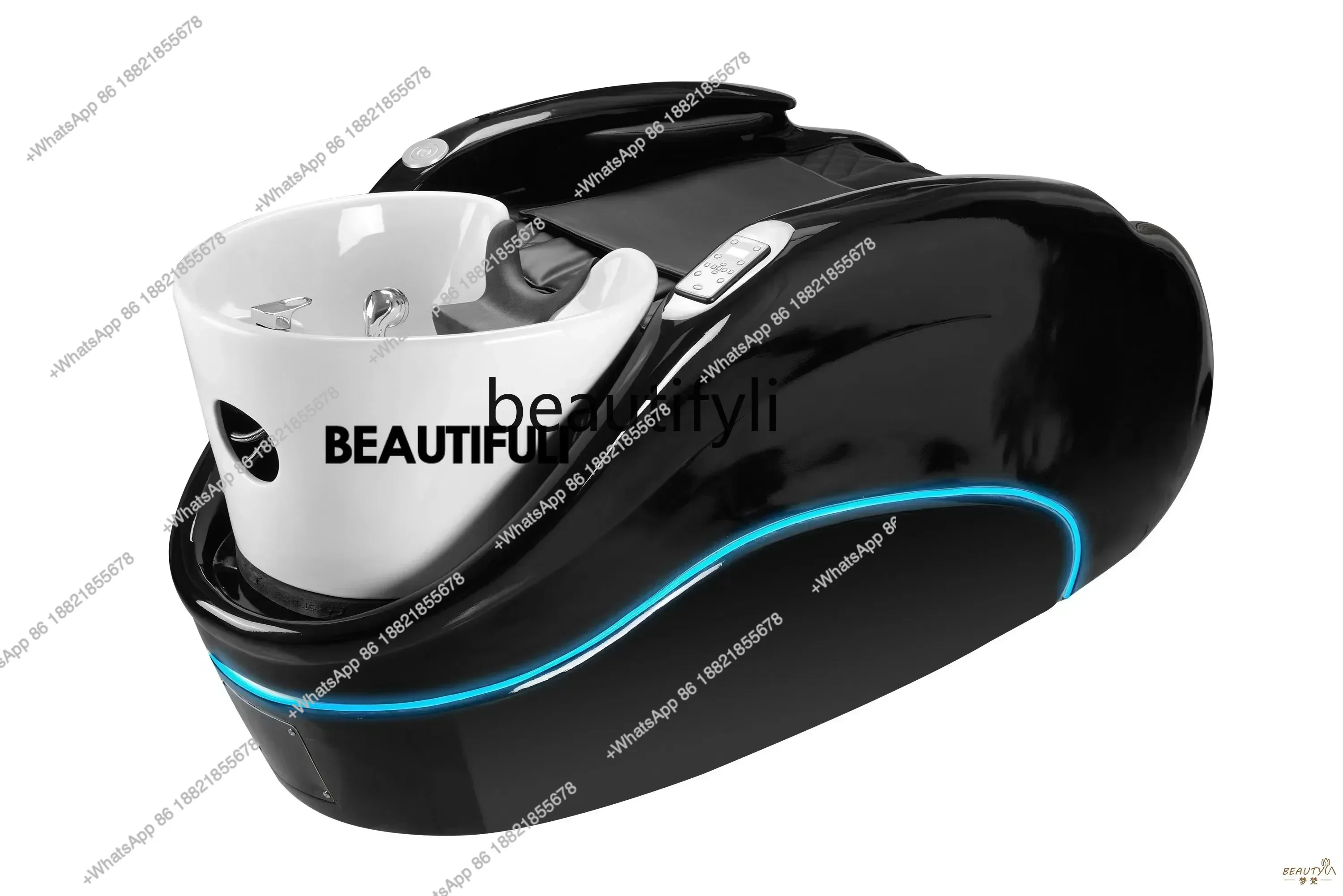 

ss newHigh-Grade Multifunctional Intelligent Style Electric Massage Shampoo Bed for Hair Salon Flushing Bed with Light