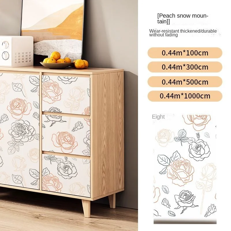 

Hepburn Style Retro Wallpaper Self-adhesive Paper Furniture Wardrobe Renovation Cabinet Door Color Changing Decorative Stickers