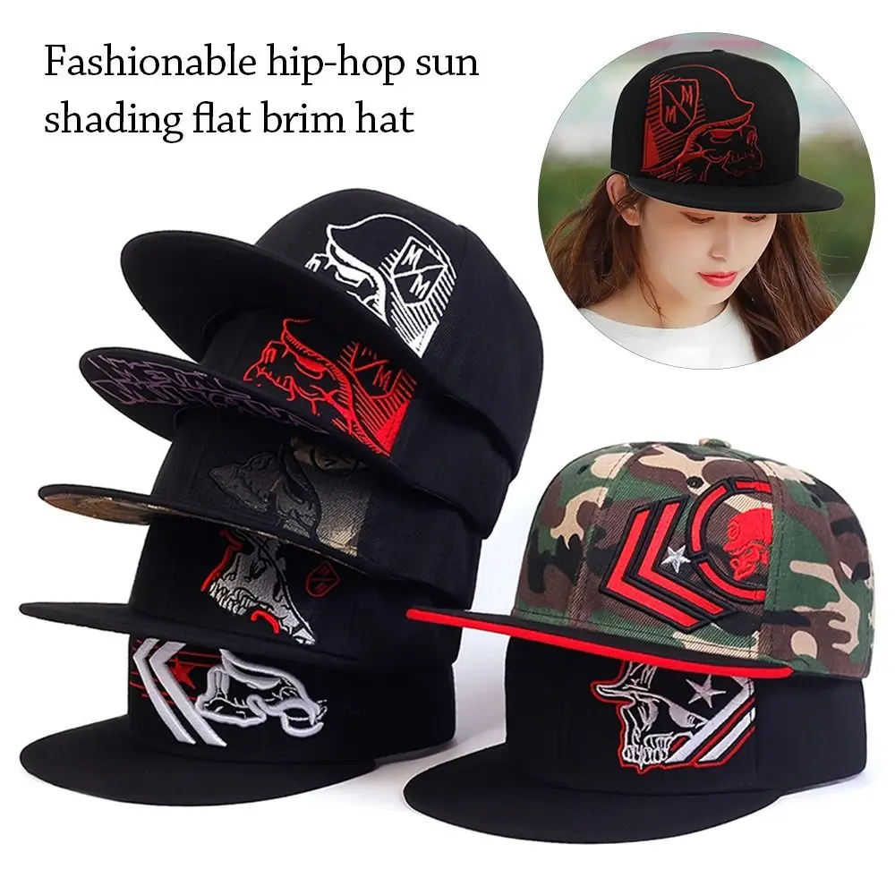 Embroidery Baseball Cap Breathable Snapback Hat Sun Hat Outdoor Hip Hop Baseball Hat for Men Women