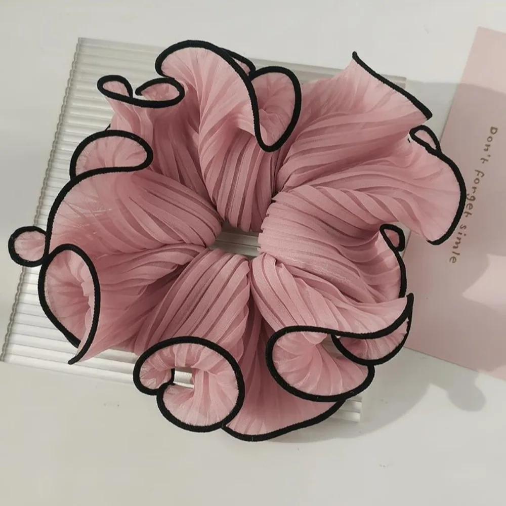 Wrinkle Chiffon Hair Scrunchies Korean Style Hair Rope Exaggerated Hair Band Hair Accessories Ponytail Holder Large Intestine