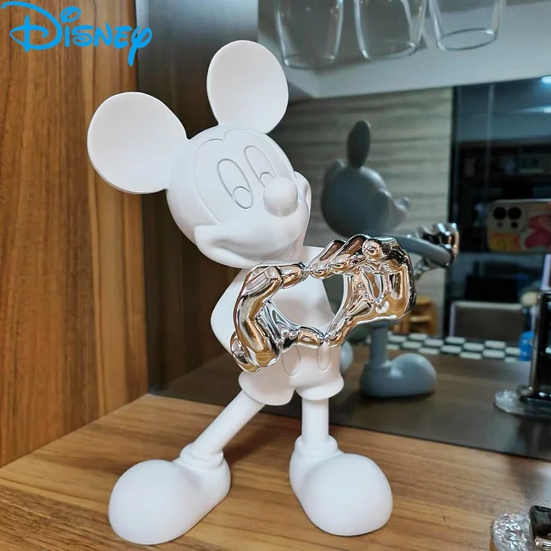 

30cm Disney Mickey Mouse Figure Mickey Welcome Guests Toy Resin Model Love Sitt Ing Home Furnishing Doll Halloween Festival Gift