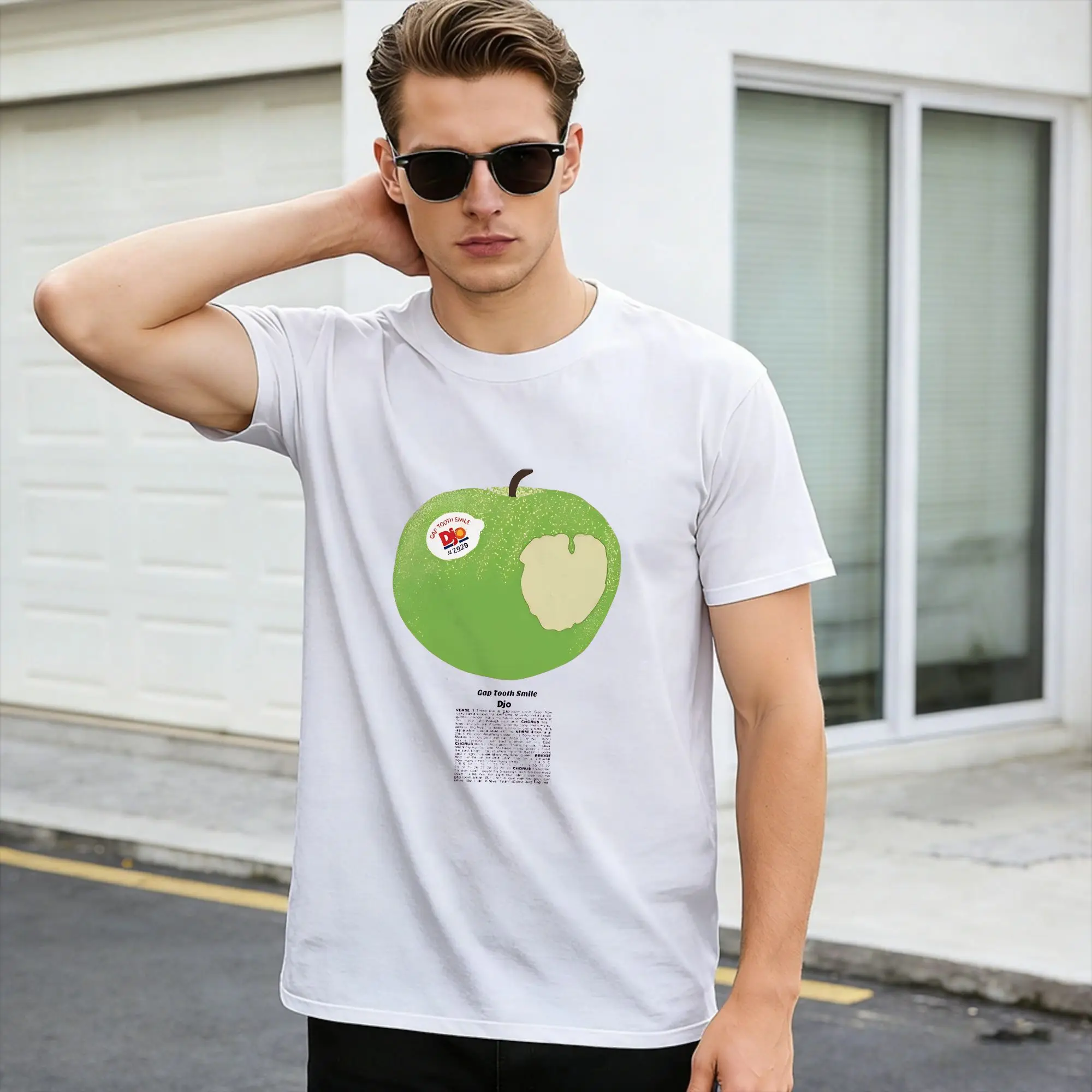 Music Djo Apple T Shirt Summer  Y2K Casual T-Shirts Pure Cotton Popular Tshirt For Men's Design Tops,
