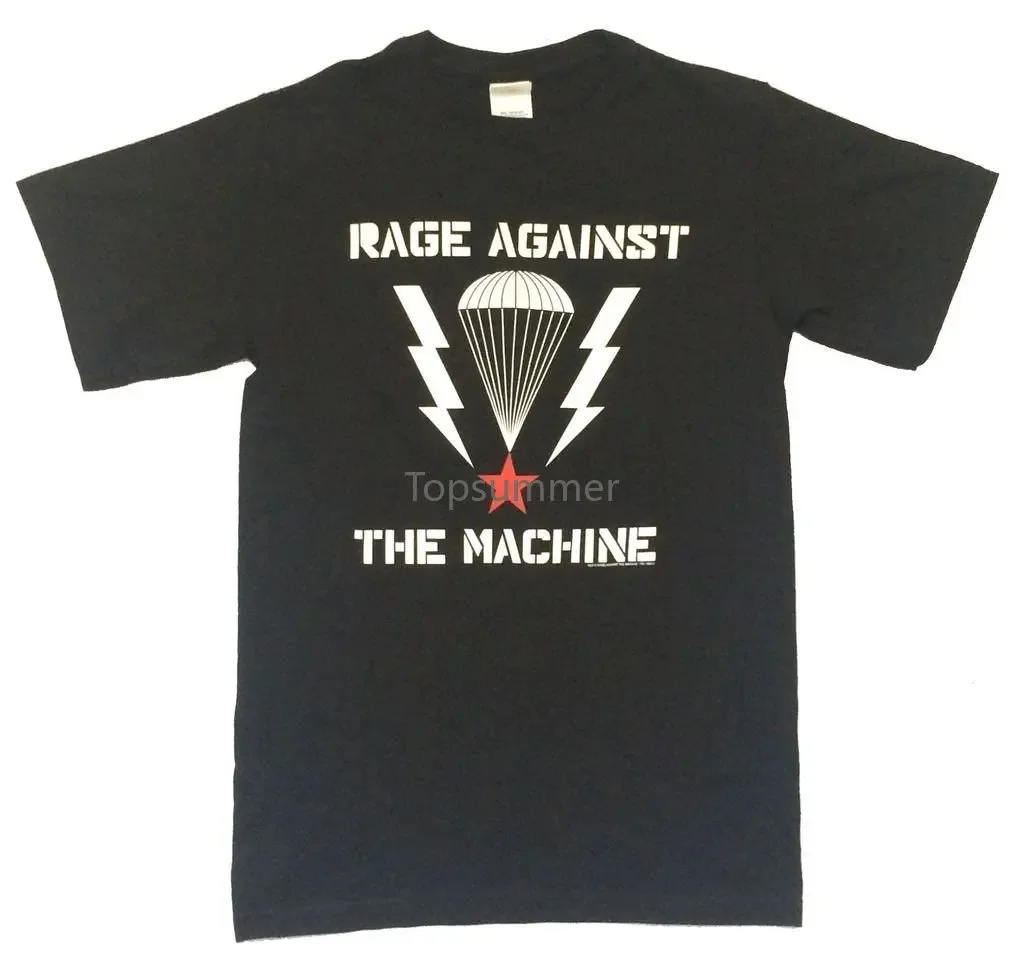 Rage Against The Machine Parachute Star Image Black T Shirt New Ratm