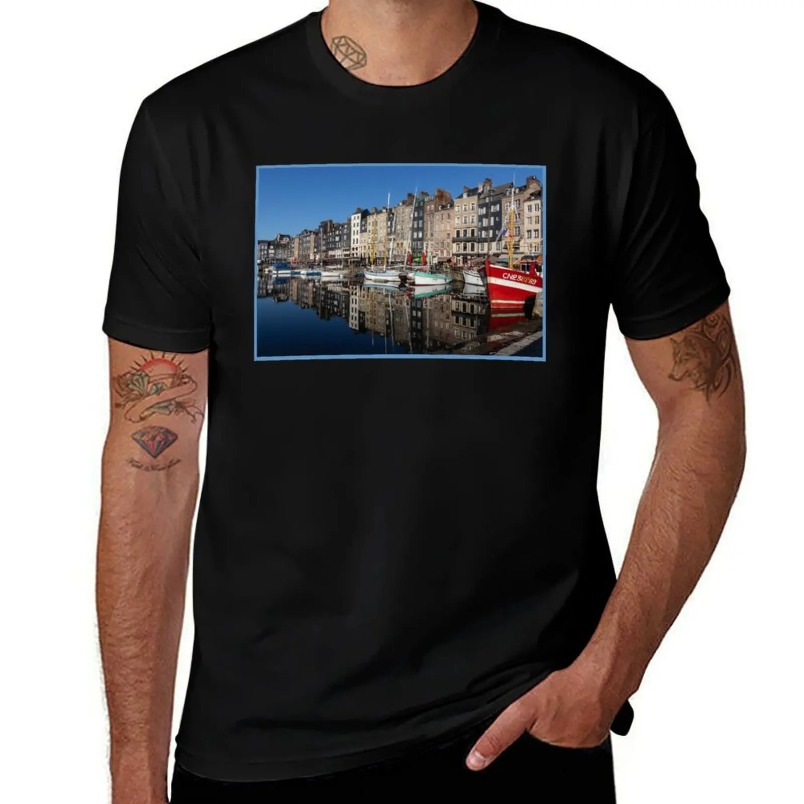 

Vieux Bassin, Honfleur, France T-Shirt plain baggy shirts Short sleeve tee t shirt men 100℅ cotton