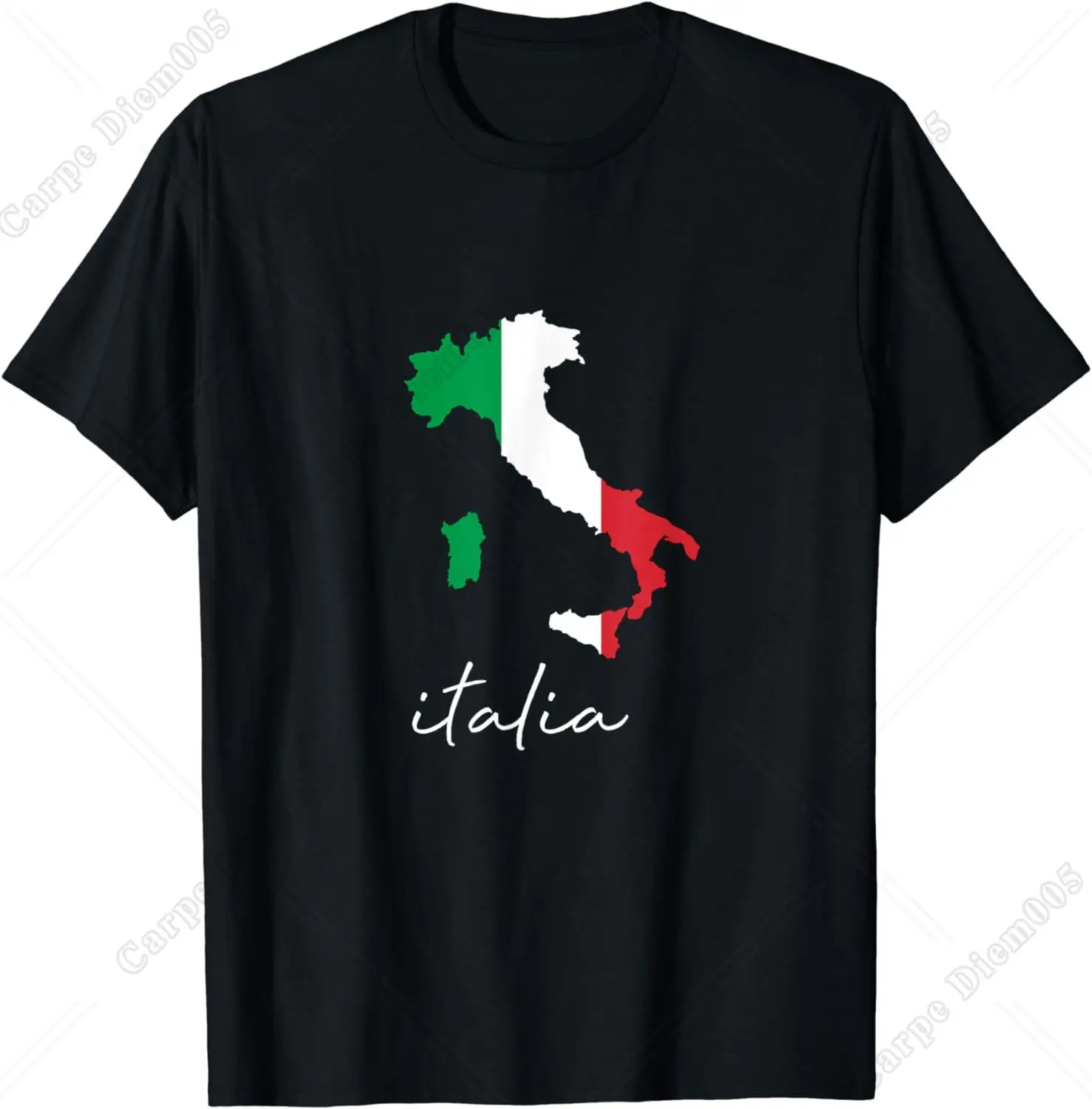 

Italia Italy Flag T-shirt Travel T-Shirt for Men Women Cotton All Seasons Graphic T Shirts