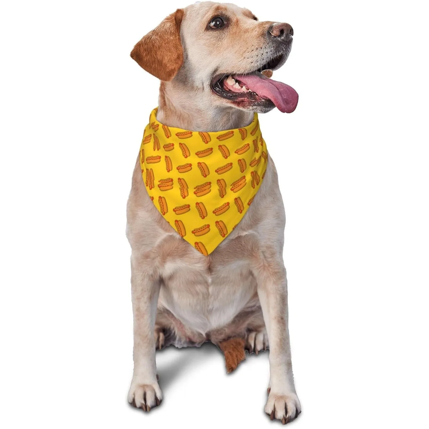 I'm Just Here for The Hot Dogs,Reversible Triangle Bibs Pet Scarf, Holiday Party Photography Props