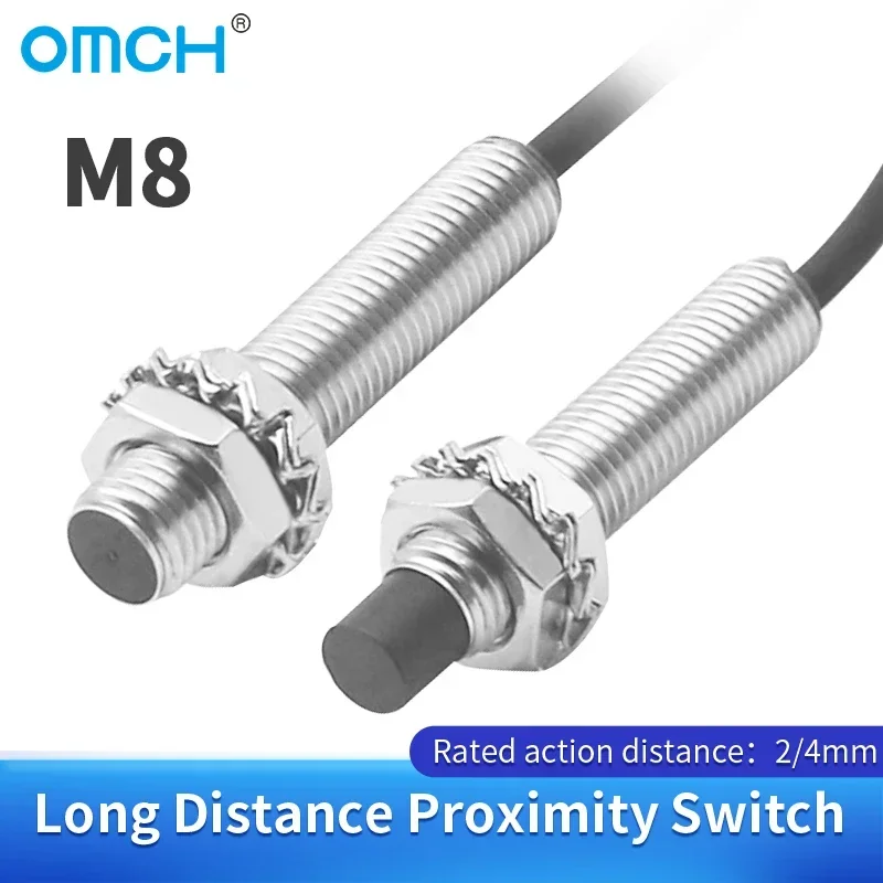 

OMCH Long Distance M8 Inductive Proximity Sensor Switch Detection Range 2mm NPN PNP NO NC