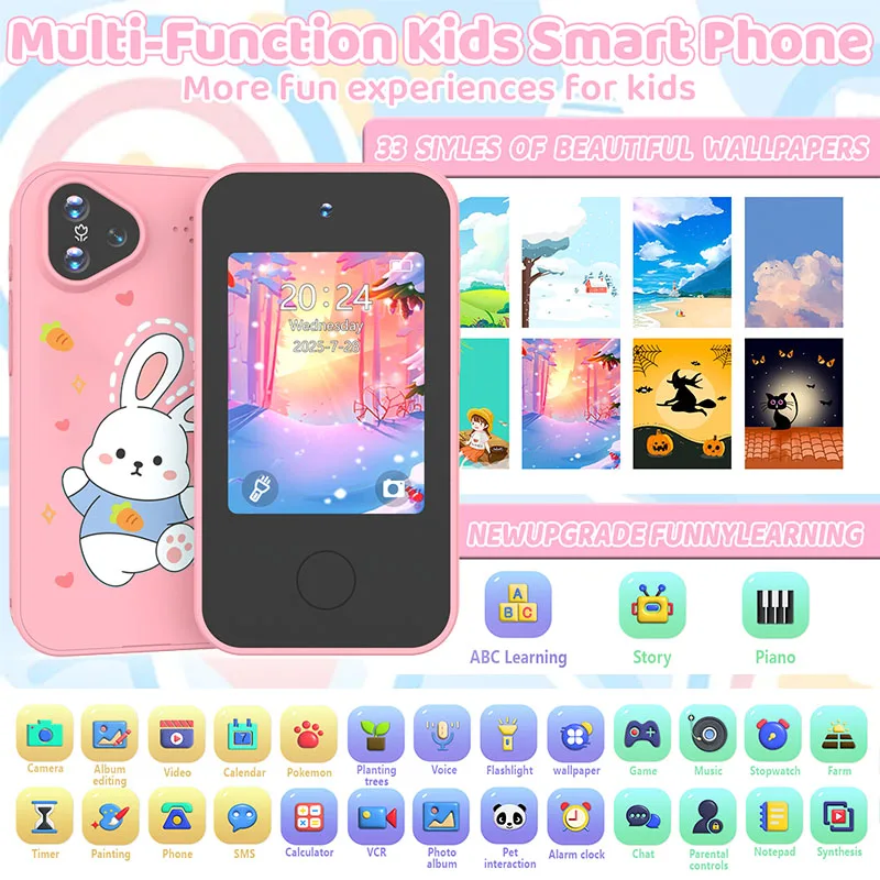 this-children's-smart-early-education-toy-phone-features-storytelling-music-playback-and-photo-taking-functions