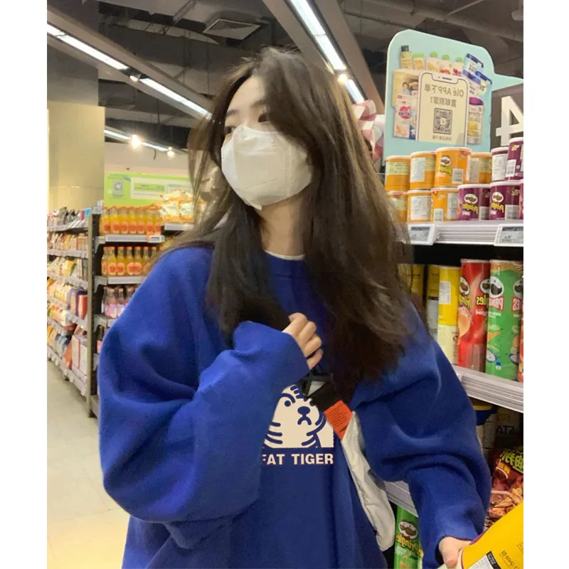 Women'S Sweatshirts Zip-Up Cotton Tops Poleron Clothes Winter Women'S Oversize 2000S For Japanese With Zipper Y2K Woman Retro