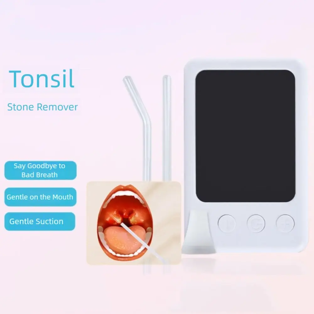 

Electronic Tonsil Stone Vacuum Removal Kit 3 Suction Nozzles Oral Care Throat Suction Tube Easy To Use Mouth Cleaner