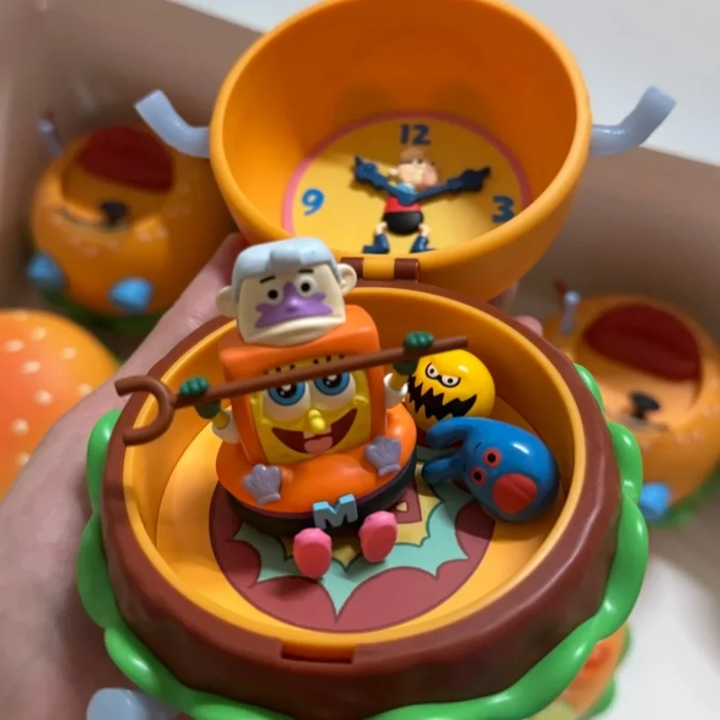 Original POPMART SpongeBob Krabby Patty Blind Box Sammlerstück Mini-Figur Heim Auto Desktop Dekoration Ornament Überraschungsbox Spielzeug – Detail 9