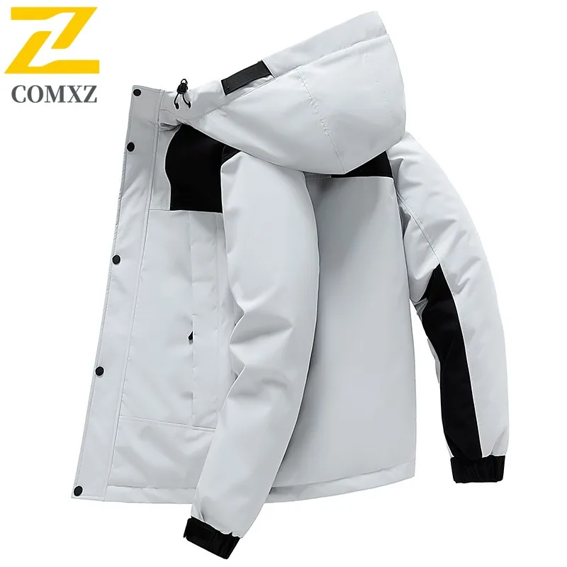 

COMXZ Parker пальто новый стиль с капюшоном толстая дорожная стеганая куртка снежная водонепроницаемая теплая корейская стильная зимняя стеганая мужская одежда