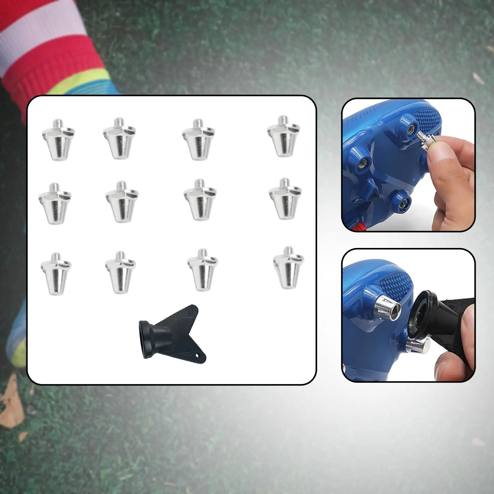 

Replacement Football Boot Studs Aluminum Alloy Cleat Spikes Set for Soccer Field and Rugby Turf with Install Tool