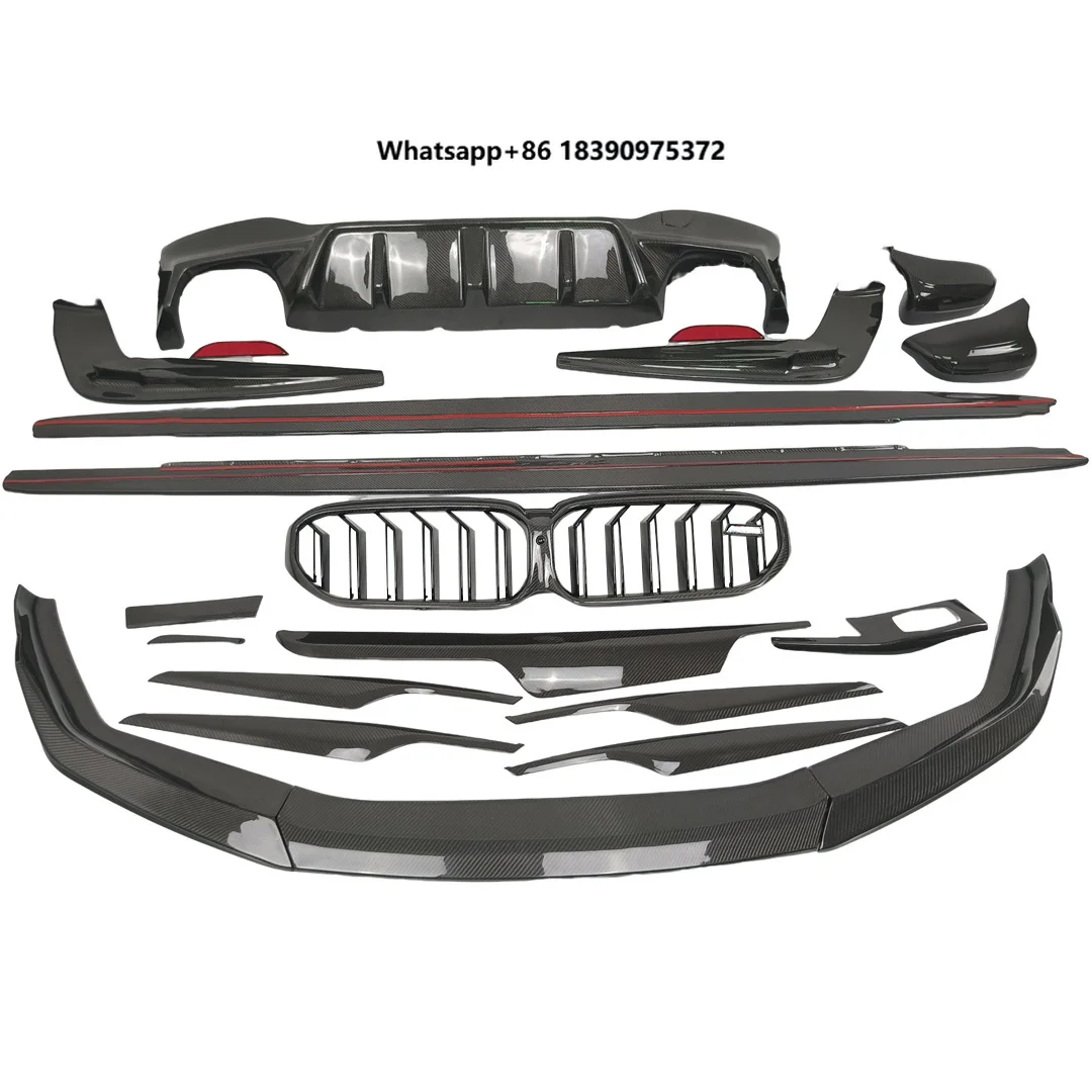 

G30 F90 M5 LCI Carbon Fiber Front Lip Diffuser Interior Side Mirror Cover Side Skirt Body Kit for M5 2021-2023