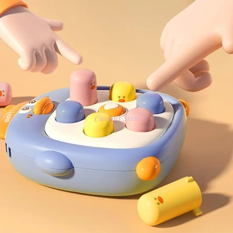 Y1UB ポータブルミニアヒル型モグラたたきおもちゃ ABS プラスチック教育スキル構築ゲーム子供のための