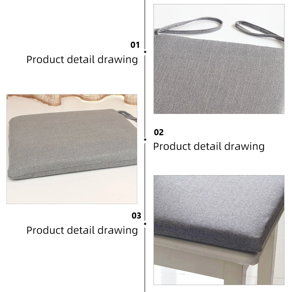 

1pc Linen Seat Cushion Home Office Chair Pad Polyester Simple Car Sofa Cushions Washable Breathable Resilient Practical
