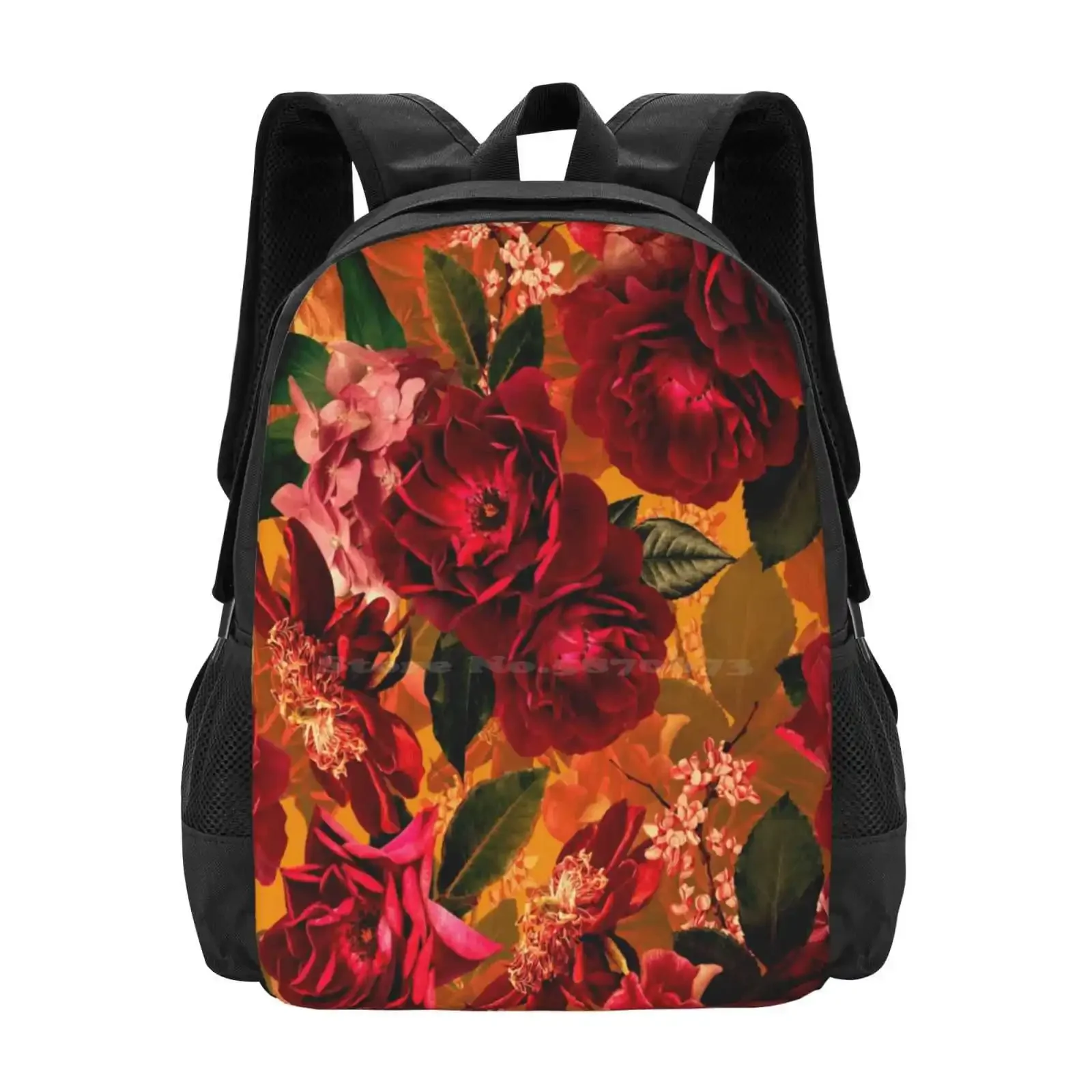 

Antique Summer Day Botanical Flower Rose Botanical Night Garden Hot Sale Schoolbag Backpack Fashion Bags Flower Floral