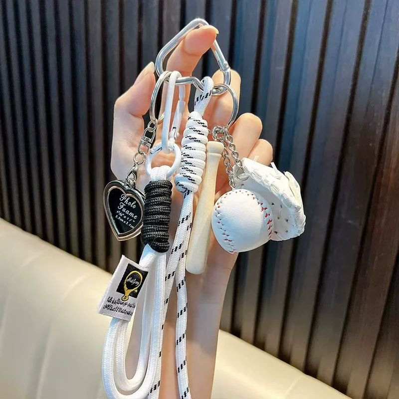 Niedlicher Baseball-Dekor-Schlüsselanhänger zum Selbermachen, modischer Taschenanhänger, Sport, Reisen, Schlüsselanhänger, Baseball-Dekor, Schlüsselanhänger, modisches Accessoire als Geschenk – Detail 11