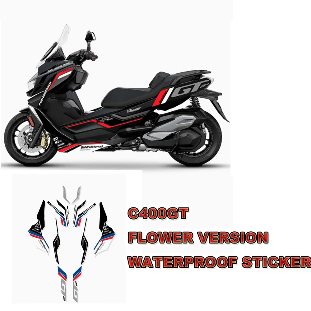 

For BMW C400GT C 400 GT 2022 Waterproof Sticker Decoration Decals Pattern Decoration Decals Motorcycle Full Car Flower Version