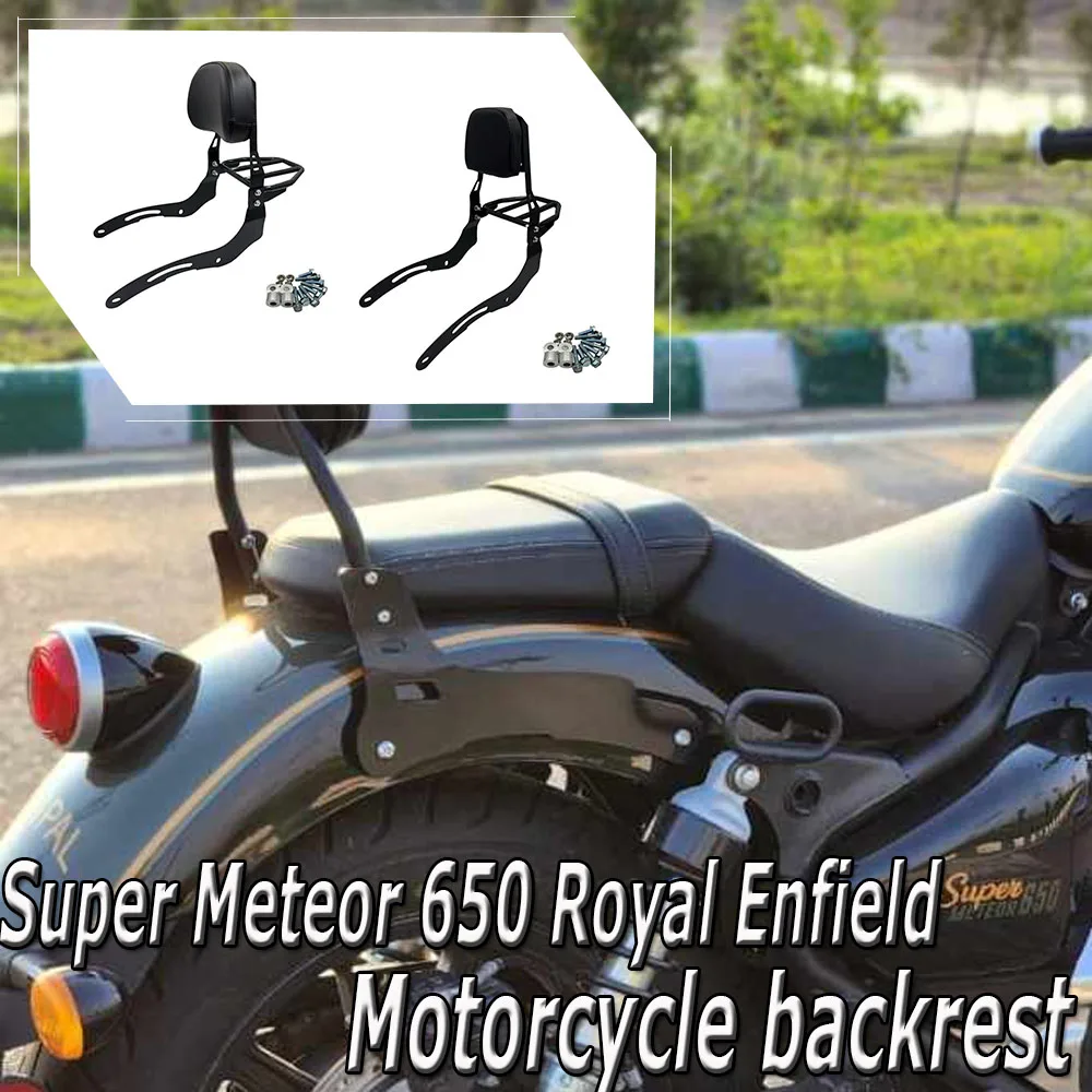 

For Super Meteor 650 Royal Enfield Meteor650 Backrest Detachable Sissy Bar With Rear Luggage Rack