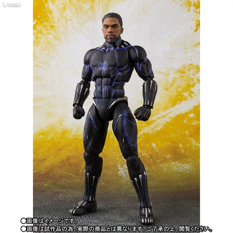 Bandai Originele S.H.Figuarts Avengers: Infinity War Black Panther Anime Actiefiguren Speelgoed voor Jongens Kerstcadeau Collectible