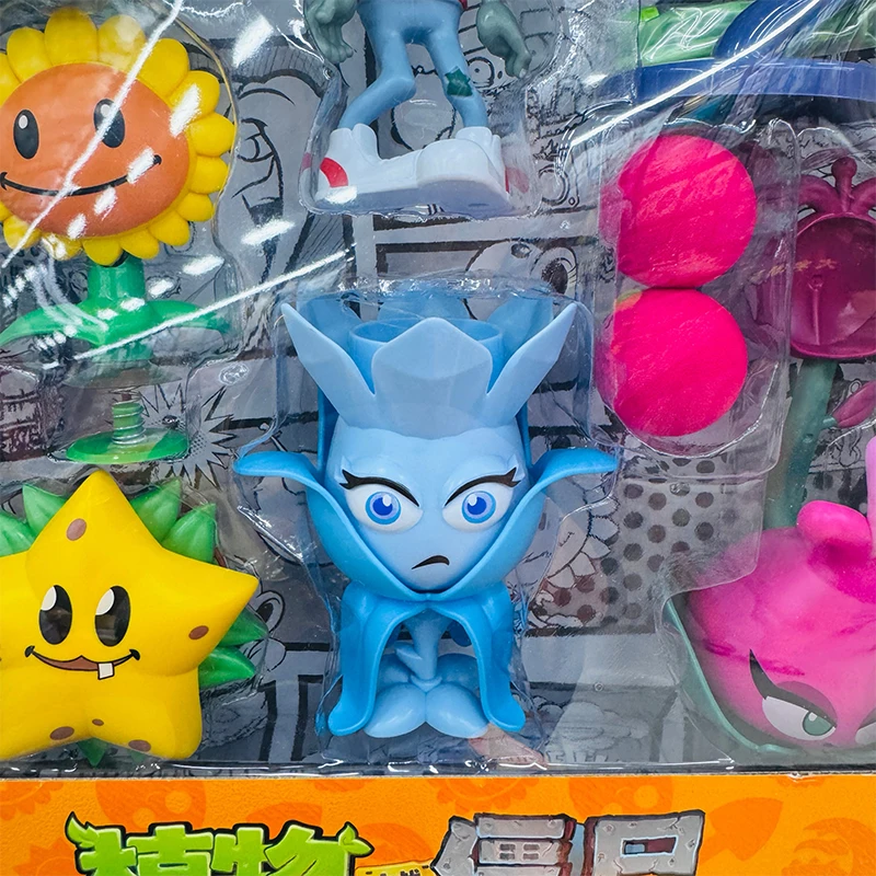 النباتات مقابل الكسالى 2 عباد الشمس لهب زهرة الملكة كريستال الأوركيد لعبة عمل أرقام نموذج الكسالى مجموعات الالعاب لعبة المشهد طفل هدية