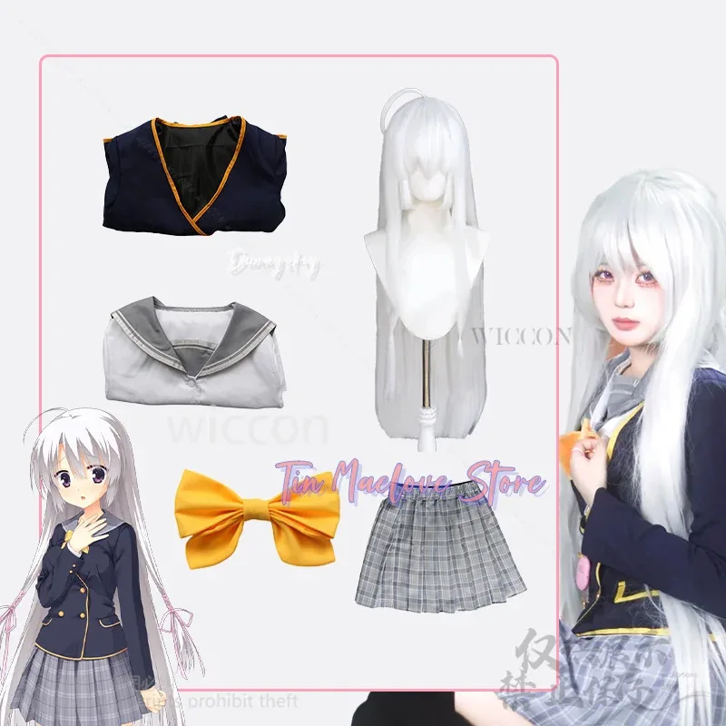 

a7d@Ayachi Nene Cosplay Galgame SABBAT OF THE WITCH anime Costume Kawaii Japanese JK School Uniform Dress Jirai Kei Wigs Customi