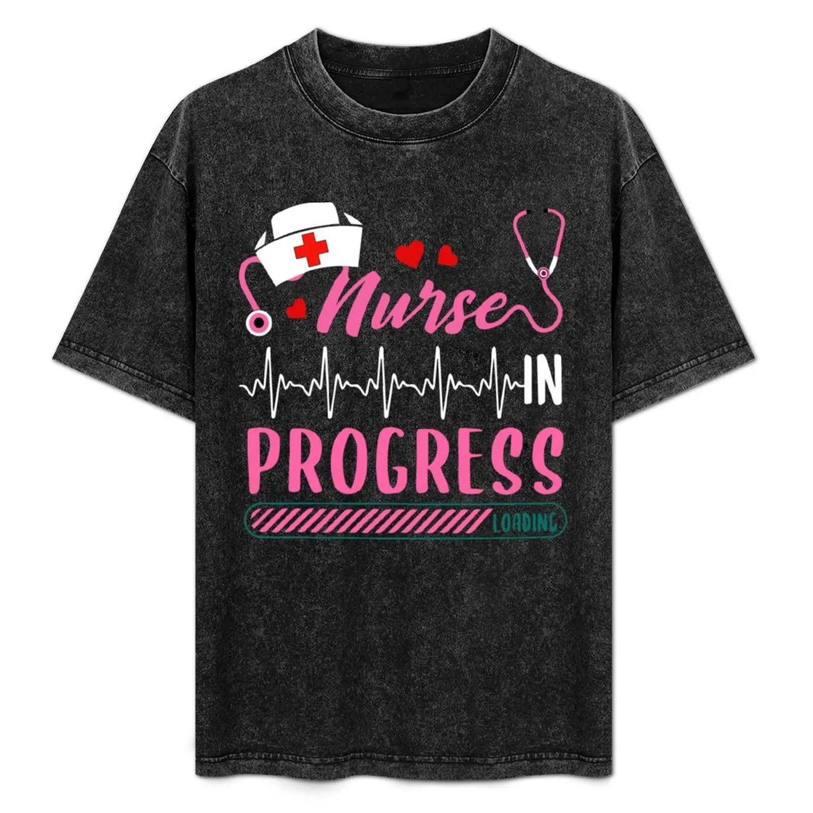 

Nurse In Progress Nursing Student Future Nurse Life Nursing Student Humor T-Shirt tops shirts graphic quick drying mens fashion