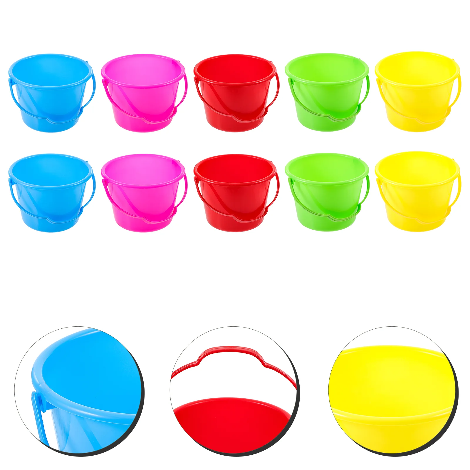 

10 Pcs Color Cognizance Toy Kids Socialization Kindergarten Bucket Beach Fishing