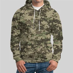 Camo Pattern Men's Casual Hoodies Autumn Winter Long Sleeve 3D Printed Outdoor Sports Sweatshirts 6XL Plus Size Street Hoodies