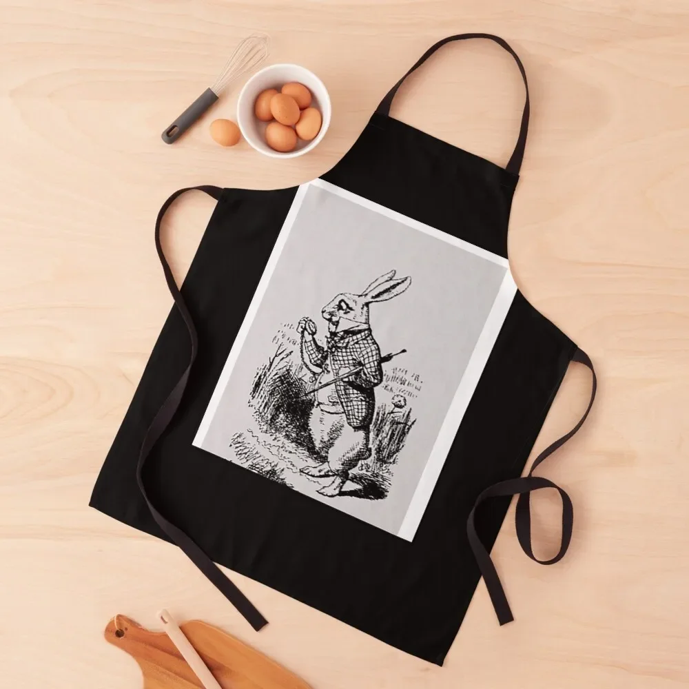 

Alice au pays des merveilles Illustration - le lapin blanc T-shirt graphique Apron Kitchen And Home Items japanese woman Apron