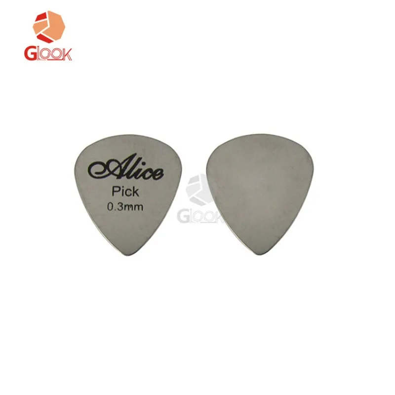 Alice 12pcs  Stainless Steel Pick Metal Shrapnel Acoustic Guitar Pick Electric Guitar Picks - Image 4