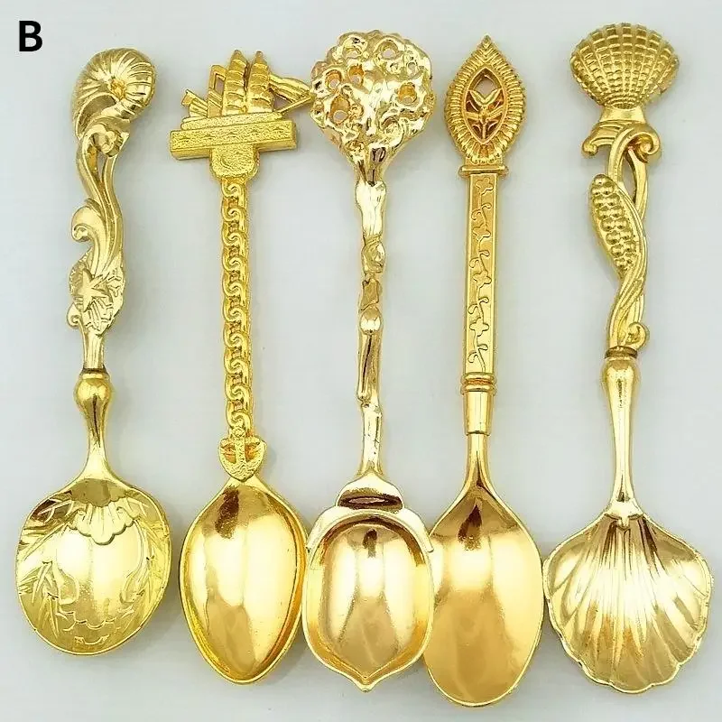 

Beautiful Spoons,5Pcs/set ,High Quality Creative Retro Coffee Spoons,Stainless Steel Gifts Vintage Kits,Gift,Kitchen Bar spoons
