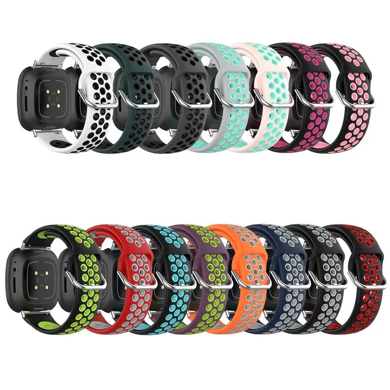 Cinturino In Silicone Per Fitbit Versa 3 E Sense - Sostituzione Bracciale Sportivo, Morbido E Impermeabile, Due Taglie, Confezione Da 3 Colori