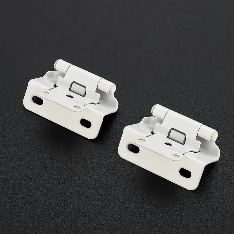 50 Pack 25 Pairs Semi-Overlay 1/2 inch Self-Closing Face Frame Cabinet Hinges White Half Wrap-Around Kitchen Cabinet