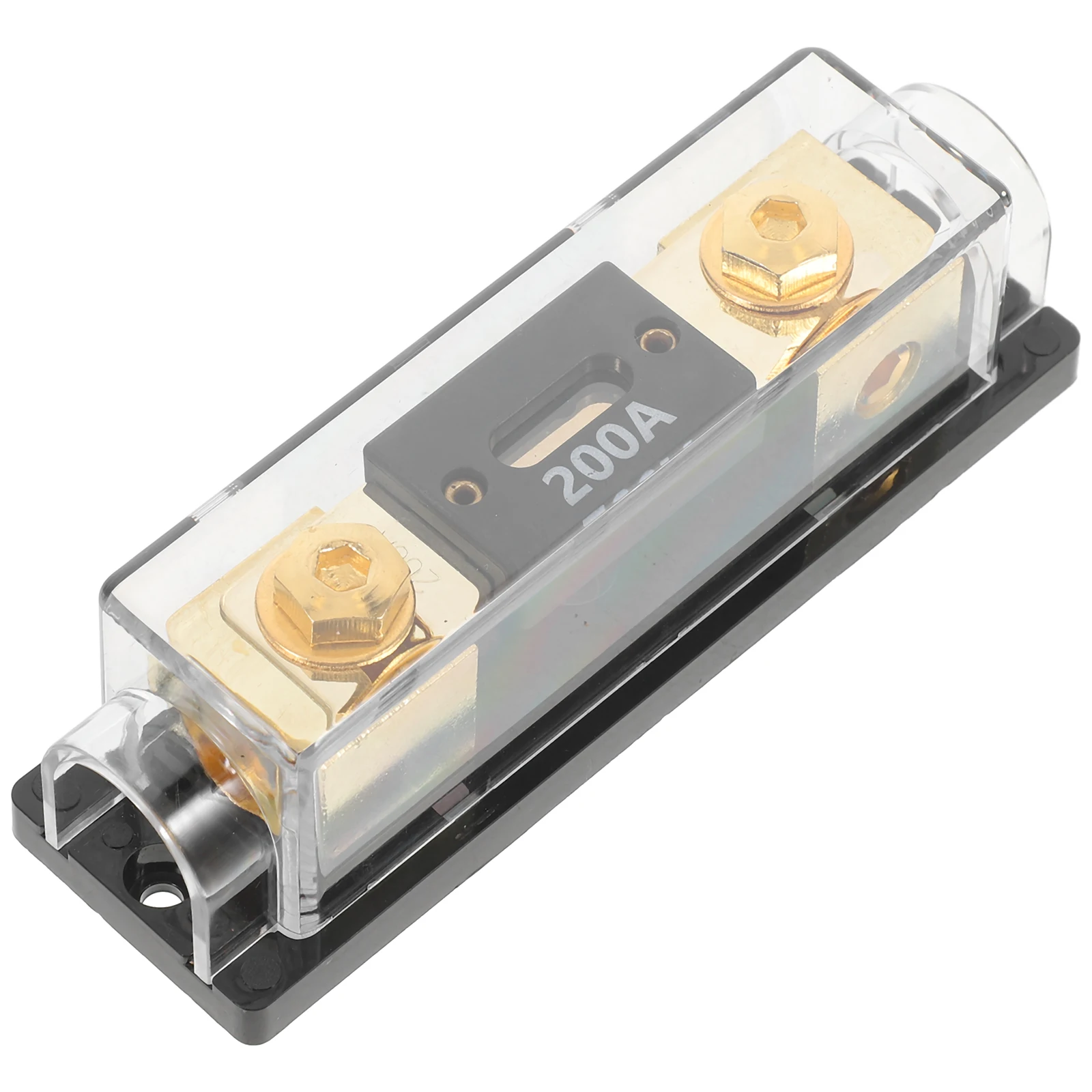

Fuse Holder 200A Black Base Car Amplifier Box Auto Audio Speaker Distribution Block Fuse Block Marine Protection