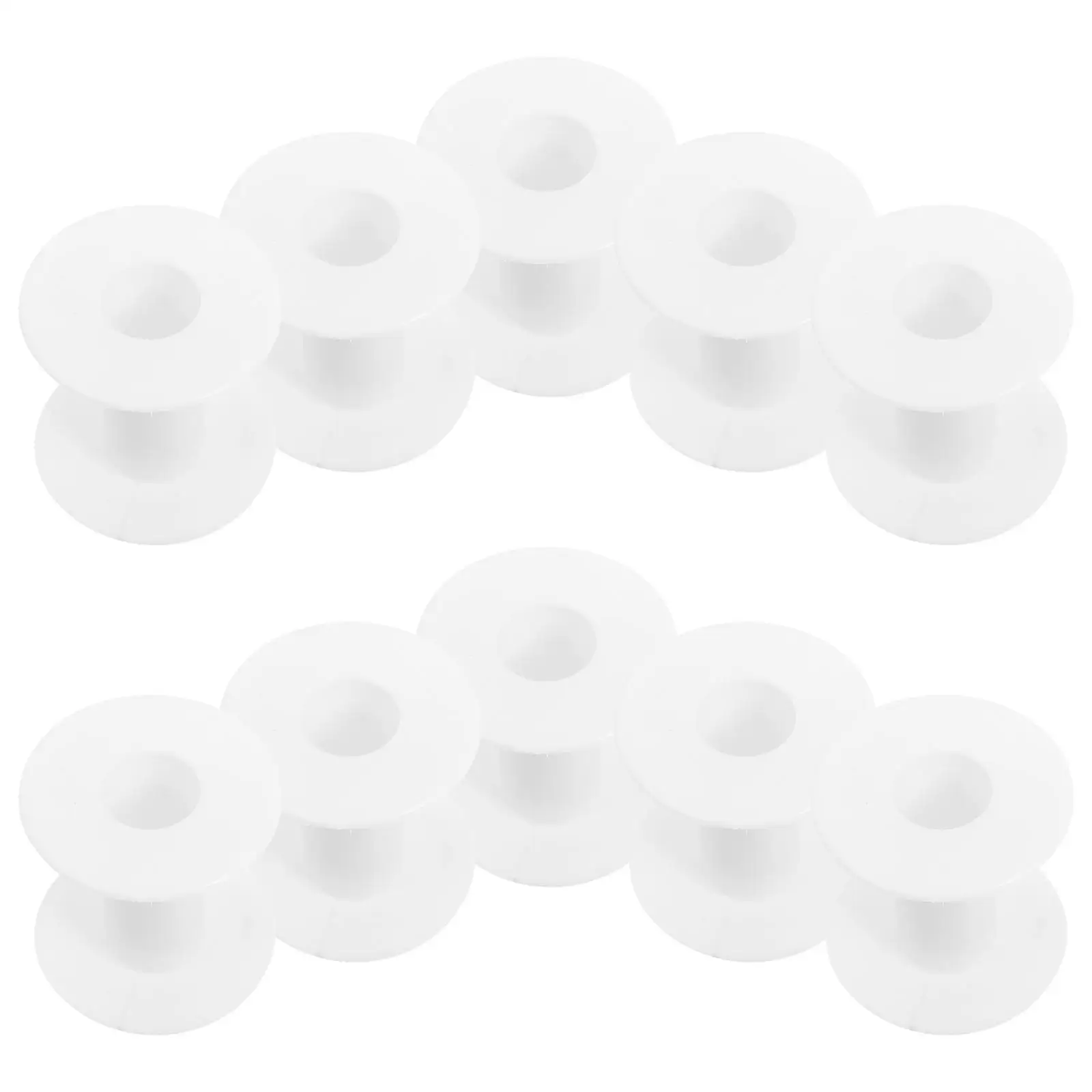 10 Pcs Variegated Embroidery Thread Winding Reel White Ribbon Embroidered Spool Holder Craft