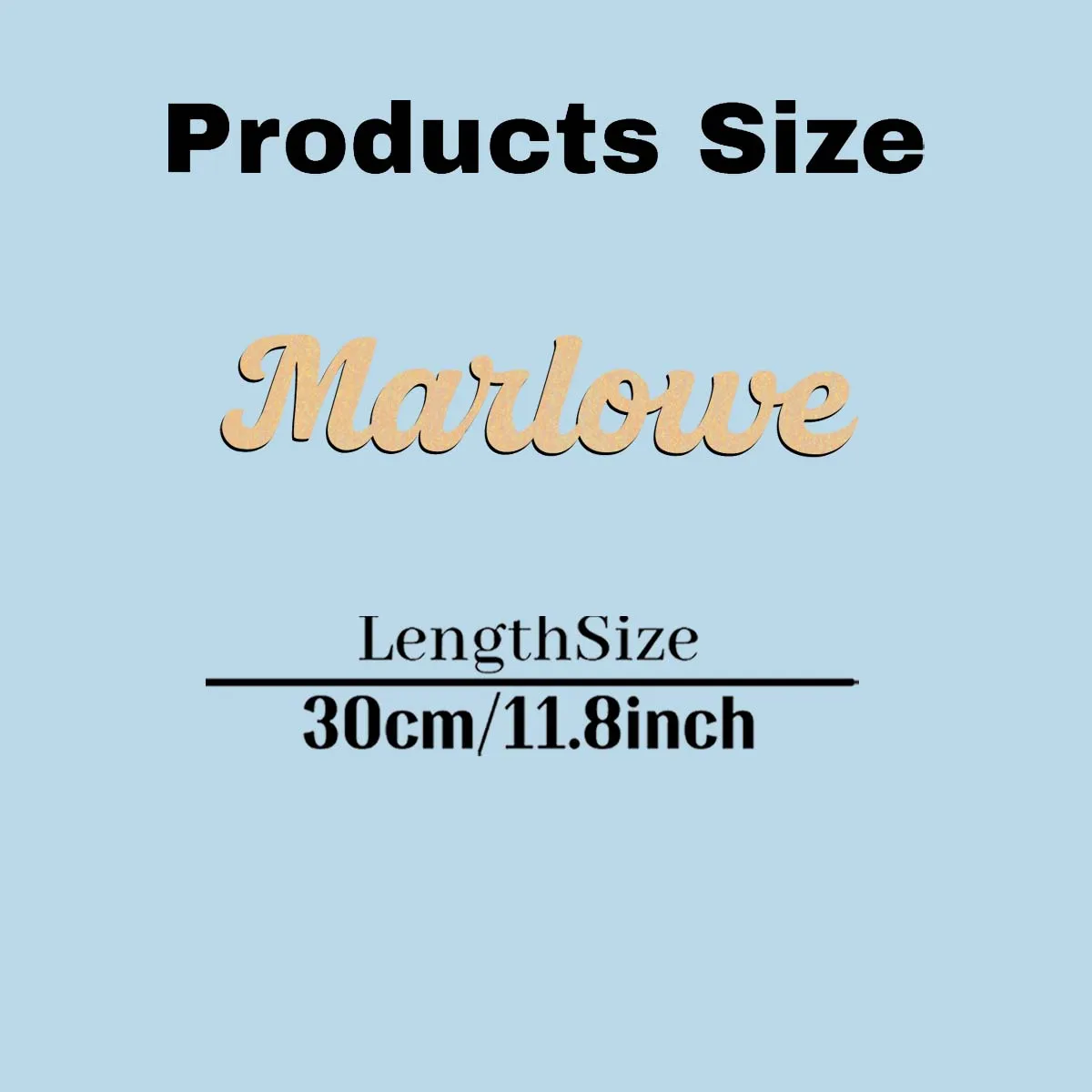 1pc Cartoon Marloive example Personalized Text Wooden Decor Wooden Sign Laser-Cut Sign Holiday Decorations